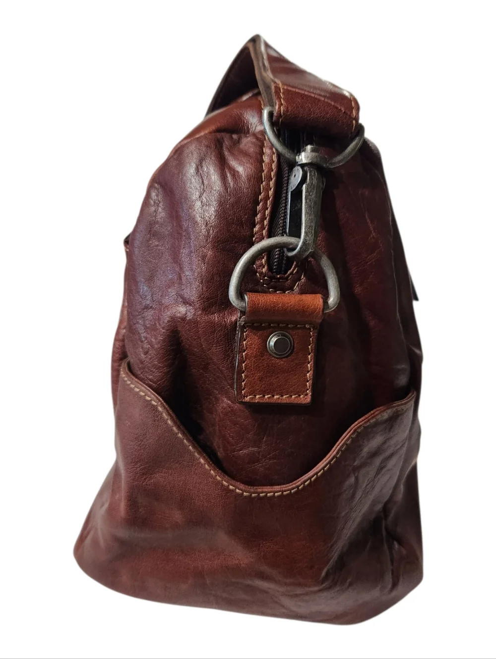 Jack Georges Voyager Buffalo Leather Weekender Duffle Bag Large 22